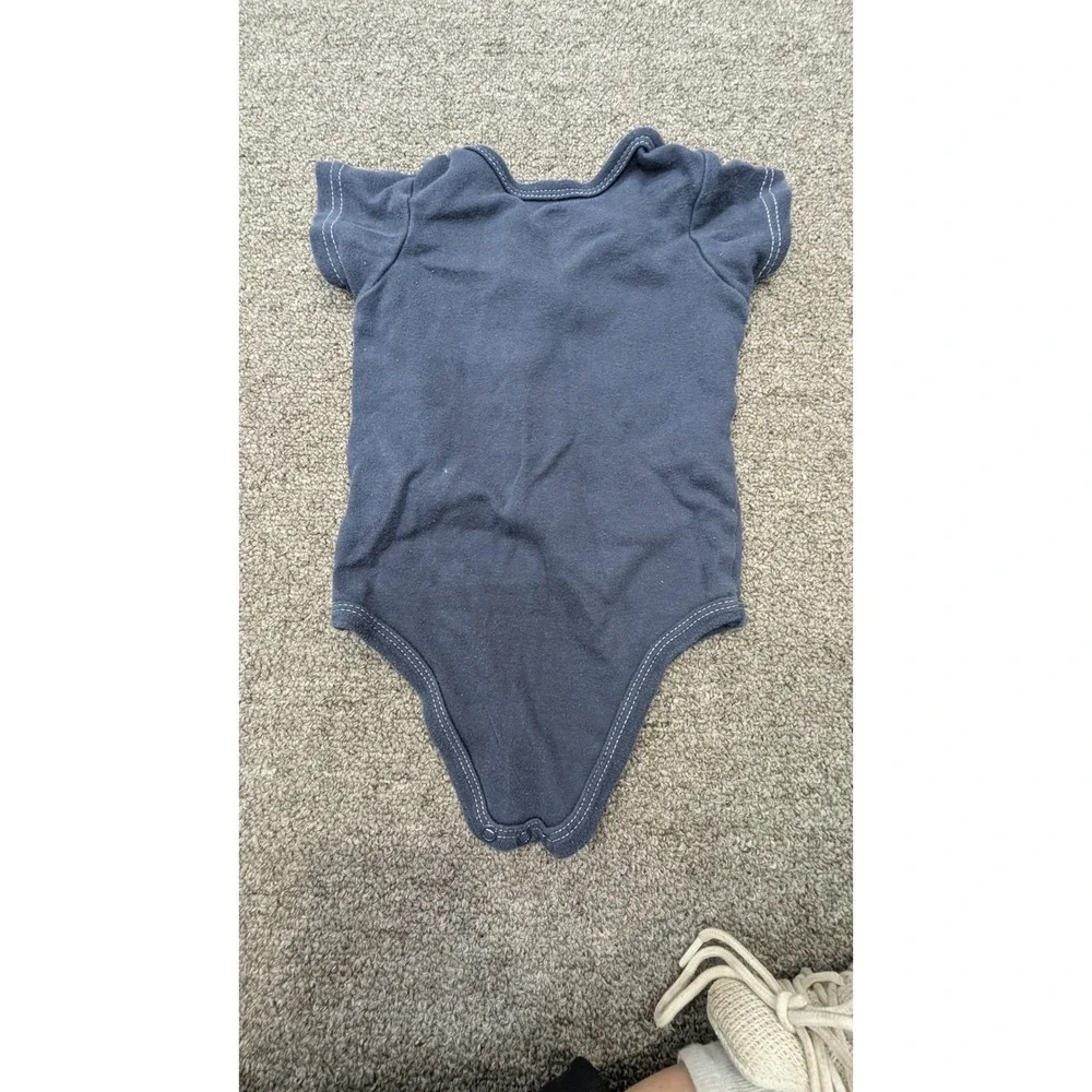 HB Baby Navy Game Day Shirt Football Bodysuit Short Sleeve‎ 6-9 Months